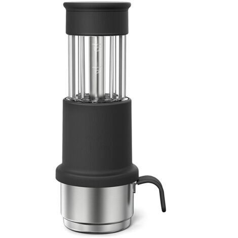 Machine de Café Portable 2 en 1 Cafetière Manuel Compatible Capsules NES et Café en Poudre avec Cup Stainless Steel 120ml Réservoir 80ml et Support Adapter (1/5)