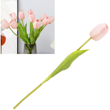Fleur Tulip Artificielle Écrin Douceur Décorative  Faux Tulip à Texture Naturelle pour Décoration Maison/Mariage (1/5)