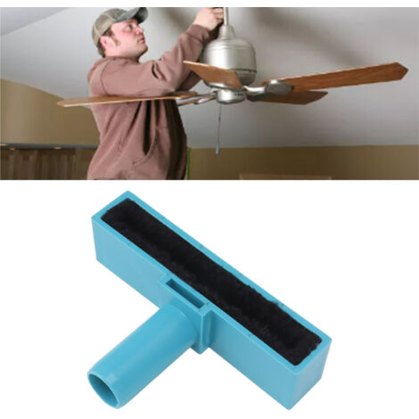 Brosse pour nettoyer les ventilateurs de plafond, réutilisable et lavable, ABS, couleur bleu, largeur interne 16.8cm, longueur 150g, 1 unité (1/5)