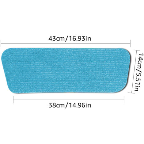 [Tête de Mop Remplacement] + [Microfiber] + [MC-REF443] + [Reusable Cleaning Pads Red/Green/Blue/Purple 43x14cm 2 pièces] (1/5)