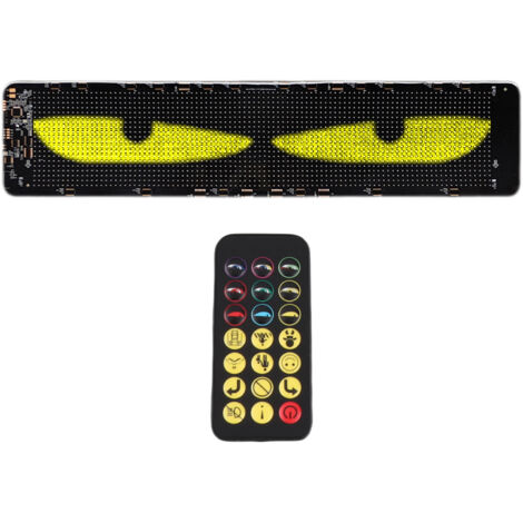 Écran LED programmable pour véhicule K-12 60x12cm - Contrôle APP et télécommande - Transmission Bluetooth - Écran flexible imperméable - Utilisation multi-supports (1/5)