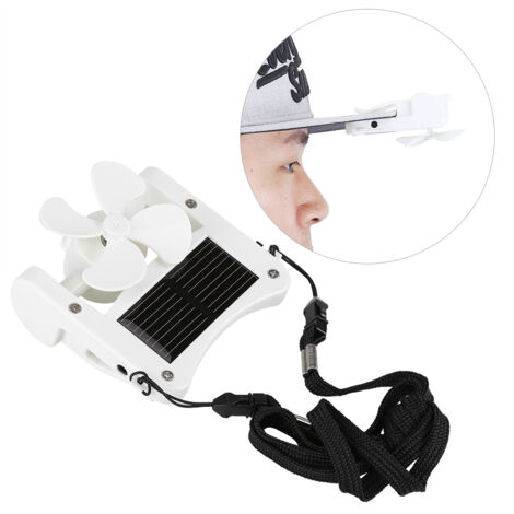 Ventilateur de Casque Solaire Portable Clipable Miniature – Fonction sous Fort Lumière pour Escalade Camping Randonnée (1/5)
