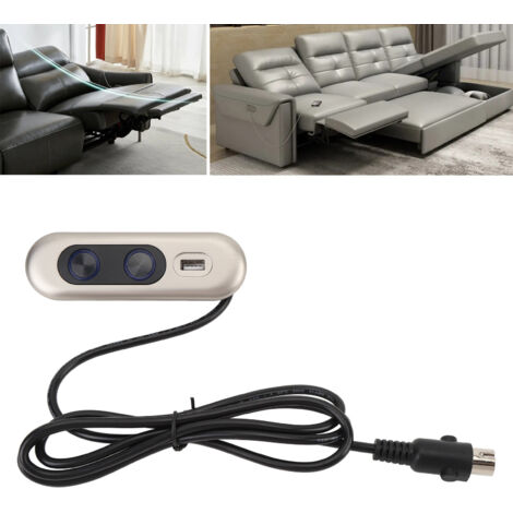 Télécommande pour Siège Reclinable Électrique avec Port USB, Interface 5 Pins ABS, Contrôle Manuel Sofa Lift (1/5)