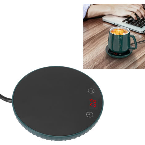 Chauffant pour tasse 55°C [Affichage digital tactile] pour bureau compatible mugs/bureaux/verres/surfaces plates ABS PC Verre trempé Green US Plug (1/5)