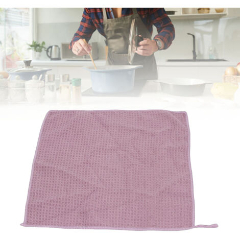 Linge Microfibre pour Cuisine et Vitres, 30x30cm Violet, Lavable et Absorbent - Kit 1 Pièce (1/5)