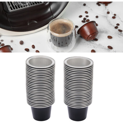 Lots de Capsules de Café : 50 Capsules Aluminium de 15ml avec Couvercles et Accessoires pour Conservation et Utilisation Facile (1/5)