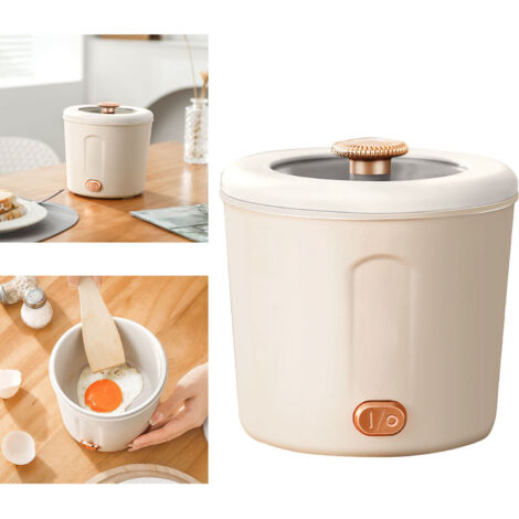 [Mini marmite électrique] [Mano] [Multifonction] Marmite électrique portable multifonctionnelle pour étudiants et voyages, tout en un avec bol en métal de qualité, 520g (1/5)