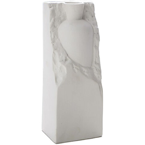 Vase en céramique YCSQ5224 blanc mat, vase de fleurs modern minimaliste pour décoration sèche et arrangement floral (1/5)