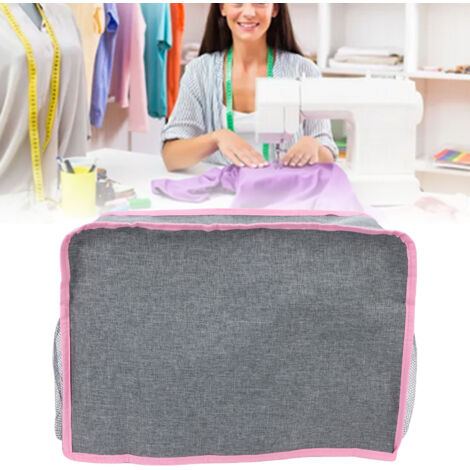 Housse de Machine à Coudre Foldable Housse Imperméable en Toile avec Poches pour Accessoires Gris (1/5)