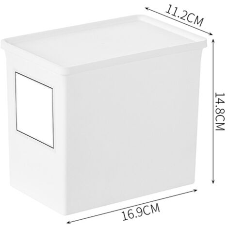 Boîte Stockage Lessive Anti-Humidité Plastique Hauteur Verticale Couvercle Transparent Modulable Capacité 110g (1/5)