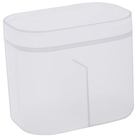 Boîte de stockage à compartiments doubles, 10.5x7x6.8cm, plastique, couvercle anti-poussière pour tampons et cotons-tiges (1/5)