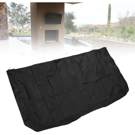 Housse de Protection TV Étanche Résistant à la Poussière Housse TV Extérieur avec Pochette de Rangement pour Patio Jardins Grange Métallique Boiserie Fixation Elastique 210D Oxford Taille XL (1/5)