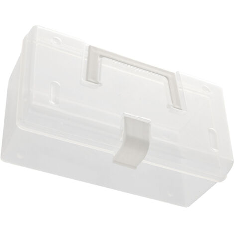 Boîte de rangement plastique avec anse - Contenant portable transparent pour snacks, jouets et fournitures (1/5)