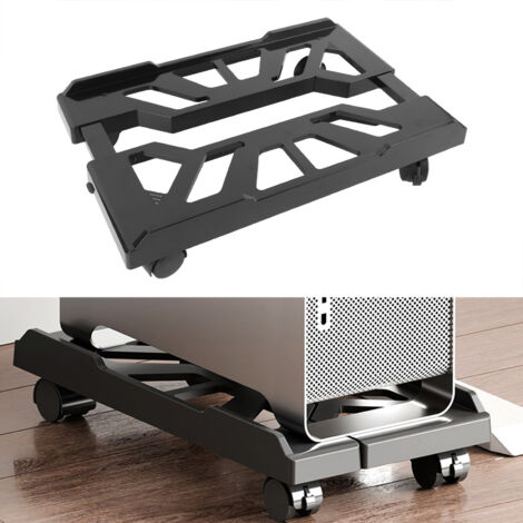 支持 de PC ajustable et mobile avec 4 roulettes pivotantes à blocage pour ventilation - ABS, 32 kg max, 20-28cm ajustable (1/5)