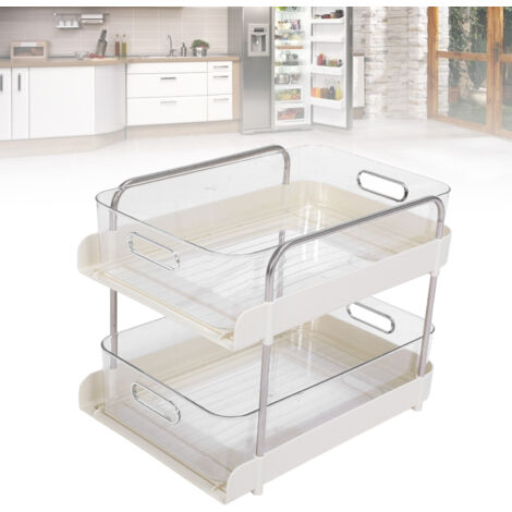 Organiseur Modulaire multifonction avec Boîtes Transparentes: [Étagère de Rangement] + [Non marqué] + [MP-SH2] + [Grand Capacité pour Cosmetiques/Snacks/Kitchen/Bedroom] (1/5)
