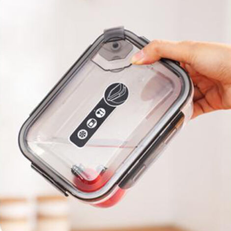 Boîte de rangement alimentaire transparent - Set de bento airtight plastique pour freezer kitchen (1/5)