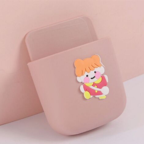 Organisateur mural adhésif ABS pour téléphone, stylos et télécommandes avec trou de charge (1/2)