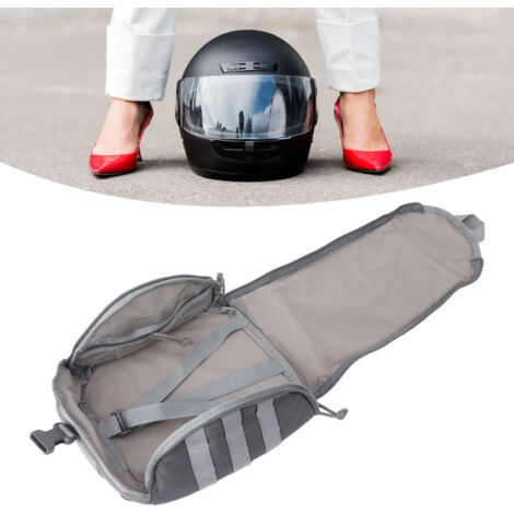 Sac de Transport pour Casque Étanche Nylon 1000D, Capacité Étendue avec Pochette à Fermeture et Doublure Protégée, pour Camping et Randonnée (Gris, 22.9x27.9x15.2cm, 398g) (1/5)
