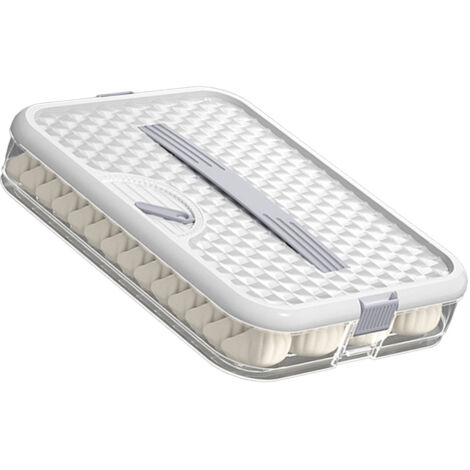 Boîte de Rangement Alimentaire Durable, Storage Box, Matériau Plastique Sécurité Alimentaire, Boîte Anti-éclaboussures Imperméable pour Dumplings, Gestionnaire Dépôt Organisé, 100g 5x30.6x23cm 1 Pièce (1/5)