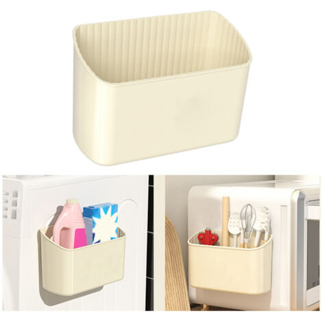 [Magnetic Refrigerator Storage Box] Boîte de rangement magnétique avec grande capacité pour réfrigérateur, plastique durable 22 x 9,5 x 14,8 cm, 1 unité (1/5)