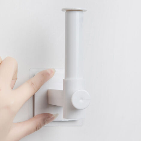Porte-Cling Film en L sans Perçage, ABS Blanc, Design Rétractable Multifonction pour Éponges et Papier (1/5)