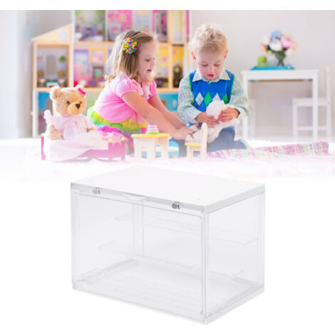 Vitrine pour figurines de collection en plexiglas transparent avec fermeture magnétique - Capacité pour plusieurs pièces - Résistante aux chocs et à la poussière (1/5)