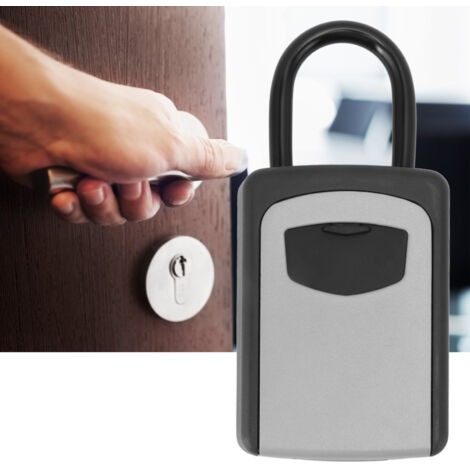 Boîte à Clés Sécurisée Grand Format Montable Murale Rechargeable Coffret Sécurité Stockage Clefs avec Combinaison 4 Digits (1/5)
