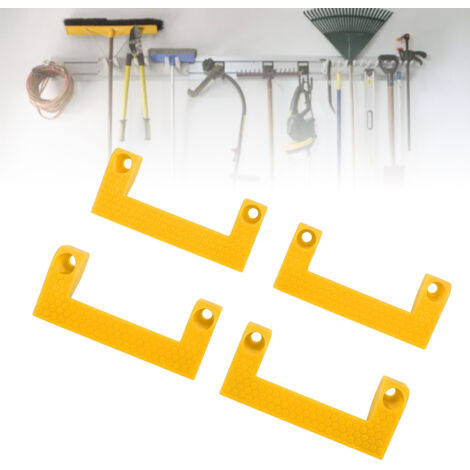 Porte-outil universel jaune - 4 pièces - Largeur 9 cm - Installation facile pour ban de travail et échelles - Support pour mètre ruban et outils divers (1/5)