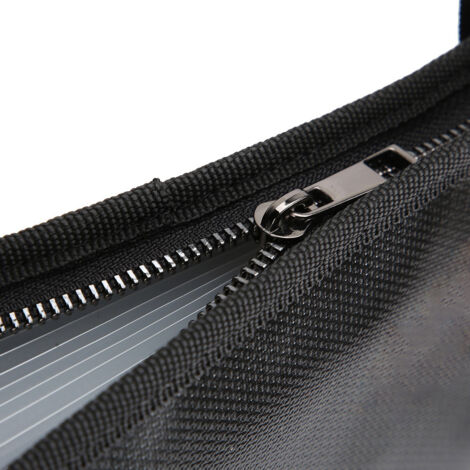 Sac Organiseur [12 Poches] Waterproof Fireproof File Folder Office & École - Coated Fiberglass Cloth, Black, Transparent Pages 36.5x25cm
