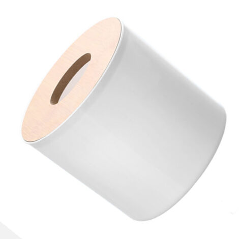 Distributeur de Papier Rond Moderne Innovant Grand Espace Design Concise avec Boîtier pour Salle de Bain et Salon en Blanc PP Composite Panel Approx. 150g/5.3oz (1/5)