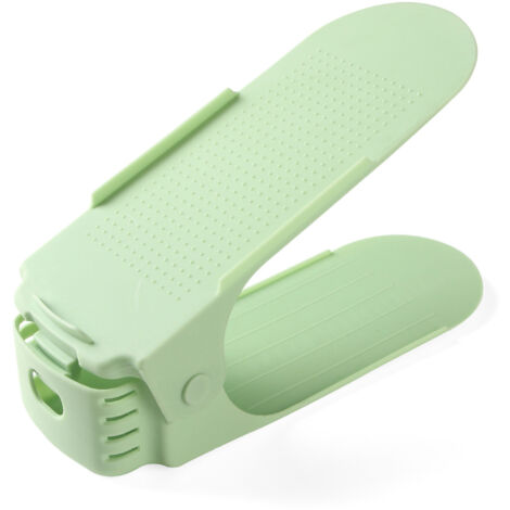 [Étagère de chaussures] [PP] [Double rangement] Rangement économe d'espace 4 hauteurs ajustables pour chaussures hommes et femmes (1/5)