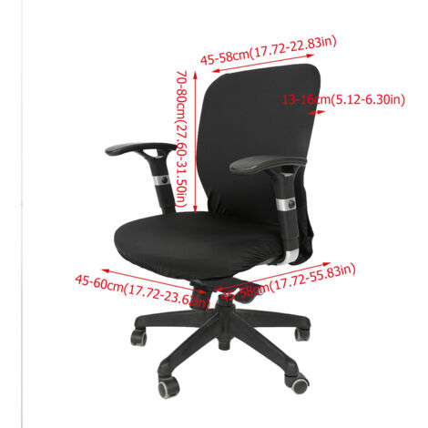 Housse de Bureau Élasticisable en Polyester - Protection Anti-Rayures pour Chaise de Bureau Standard avec Fermetures à Glissières (1/5)