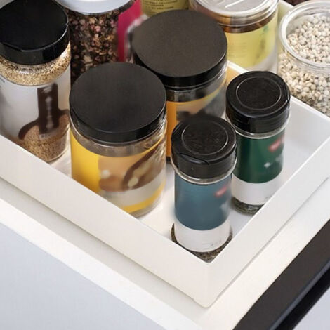 Boîte de Rangement Dessktop Tiroir Multifonctionnel Organisateur Cosmétiques Ustensiles Cuisine Durable Compartiments Moderne Plastique Lavable Design Compact Espace Arrondi 250g (1/5)