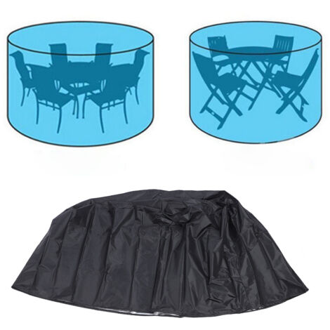 Housse de Protection pour Mobilier d'Extérieur - Noir, Oxford 210D, Anti-UV et Imperméable, Taille 185x110cm (1/5)