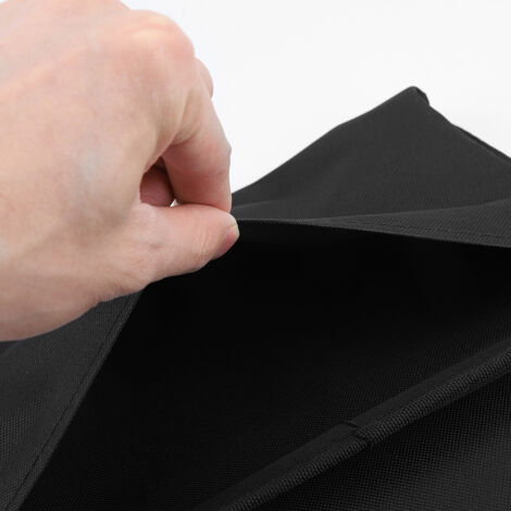 Organiseur de rangement suspendu pour sofa avec plateau pour verre - Sac de rangement couch en polyester Oxford 600D, couleur Noir, dimensions 19x31cm, plateau 4cm. (1/5)