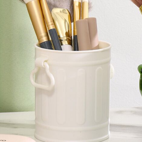 Porte-stylo plastique - Organiseur à grande capacité pour bureau, école ou maison - Blanc, élégant et pratique (1/5)