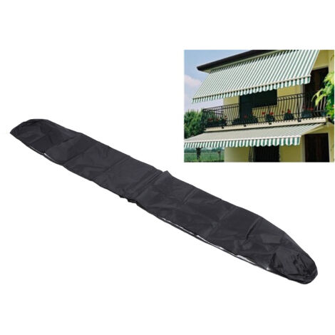 Housse de Protection Pliable En Toile Oxford Imperméable Antipoussière pour Pergola Extérieure Noire 2m / 6.6ft
