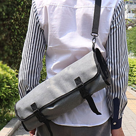 [Chef's Knife Roll Bag] Sac de Transport Roulé Chef Portable Grande Capacité Légère Polyester Imperméable Kit Camping Picnic (1/5)