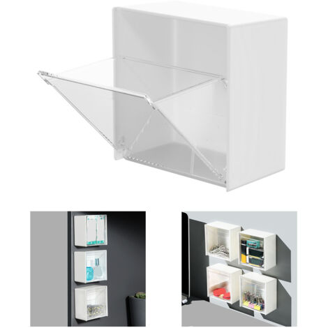 Boîte Murale à Clamshell Multifonction Imperméable Grande Capacité Organisateur Wall pour Disques Dentaires Coton Tissues Bureau Supplies (1/5)