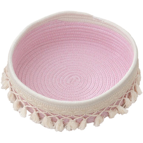 Corbeille à Pochon Rattan pour Organiser Votre Table de Chevet - Sacoches Storage de Pierre en Naturel ou Rose - Huit Couleurs - Voir Description (1/4)