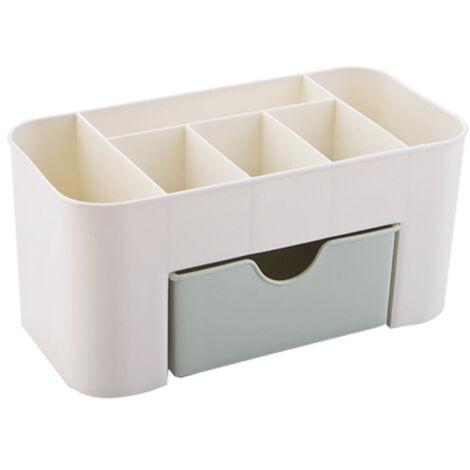 Organisateur de Maquillage PP 6 compartiments avec Boîte à Outils et Tiroir 20cm Style Moderne Vert (1/5)