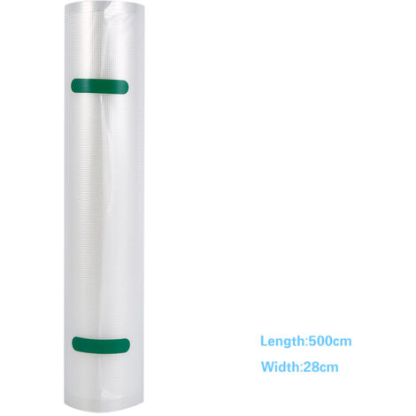 Rouleau de Sacs Sous Vide Alimentaires PE - Membranes Fraîcheur Grade Culinaire, Format Large 28x500cm, Anti-Puncture, Compatible Multimodèles