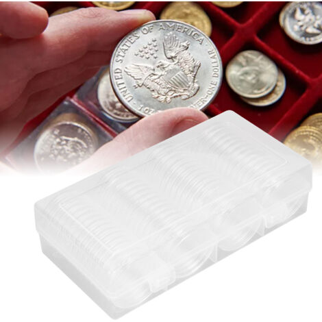 Boîte de Stockage pour Capsules de Monnaie - Clair - 60 Pièces - 41mm - Protection et Organisation de Collection (1/5)