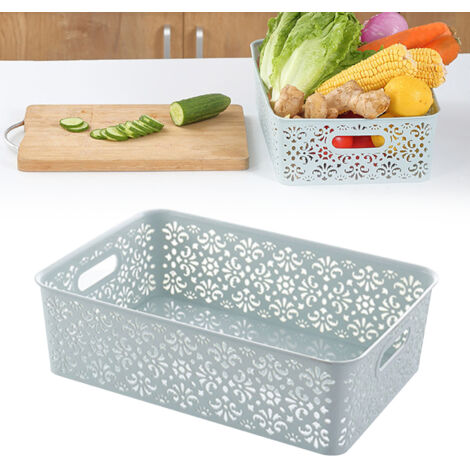 Corbeille de Stockage de Bureau Plastique Organiseur Multifonction Panier Vide Grande Capacité Filtre Organisation Accessoires Design Élégant (1/5)