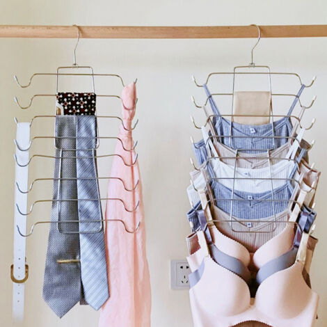 [Porte-Vêtements Multi-Layer] Porte-Vêtements Multi-Fonctionnel Rack Sécheuse Séamless Support Linges Drying Folding Sling (1/5)