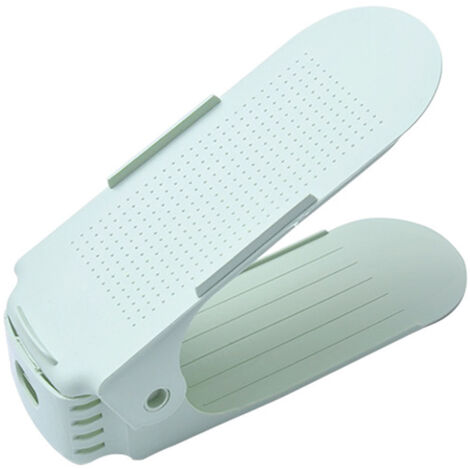 Porte-Chaussures Étagère Double [ModeleAdjustable] Plastique Organisateur Domicile Vert (1/2)