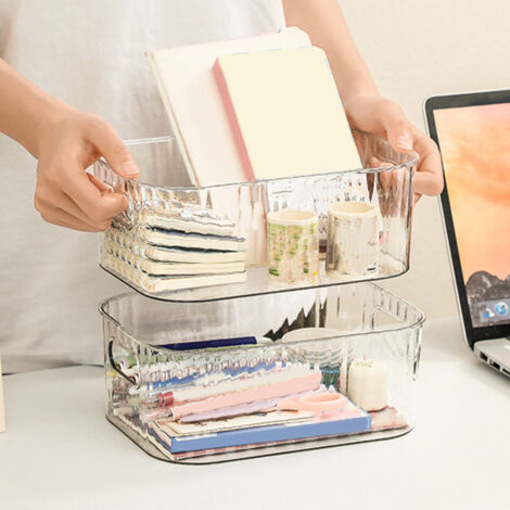 Boîte de Rangement pour Cosmétiques Transparente, Organisateur de Vanité avec Matériel PET, Capacité XL pour Produits Beauté (1/5)