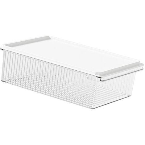 Boîte de Conservation Hermétique, Boîte Plastique avec Couvercle, Organisation du Frigo, Conservation Fraîcheur, 4L, pour Viande et Légumes (1/5)