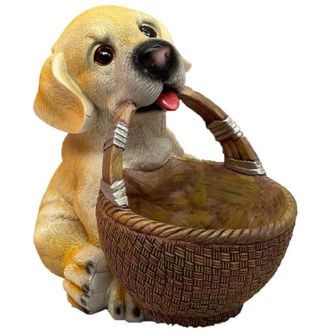 [Panier de Rangement] Panier Ami Chien Labrador Créatif pour Clés ou Petits Objets - Accessoire Déco pour Porte, Bureau ou Télévision (1/4)