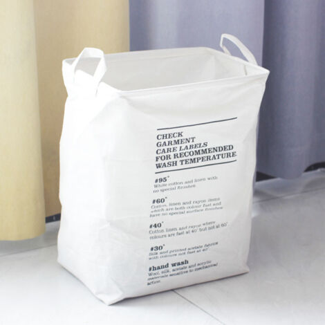 Cotton Storage Bag - Foldable Large Capacity Moisture Proof Handle Tear Resistant Cotton Linen Fabric for Clothes Toy (1/5)